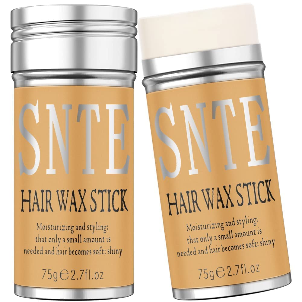 Wax Stick, 2PCS x 2.7 Oz for Wigs Edge Control Slick Stick Pomade Stick Non-greasy Styling Wax for Fly Away & Edge Frizz Hair